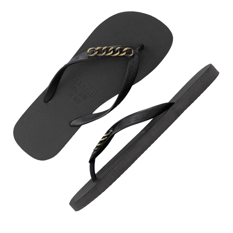 UZURII Flip Flops Zehentrenner Gold Small schwarz(Image 3)