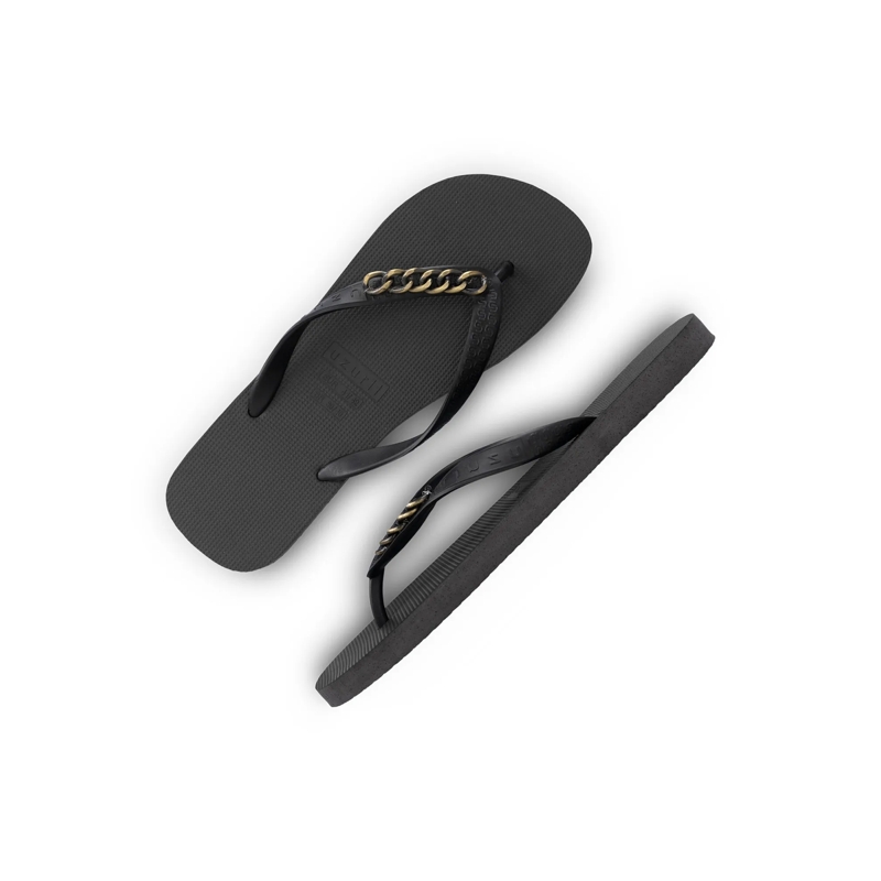 UZURII Flip Flops Zehentrenner Gold Small schwarz(Image 4)
