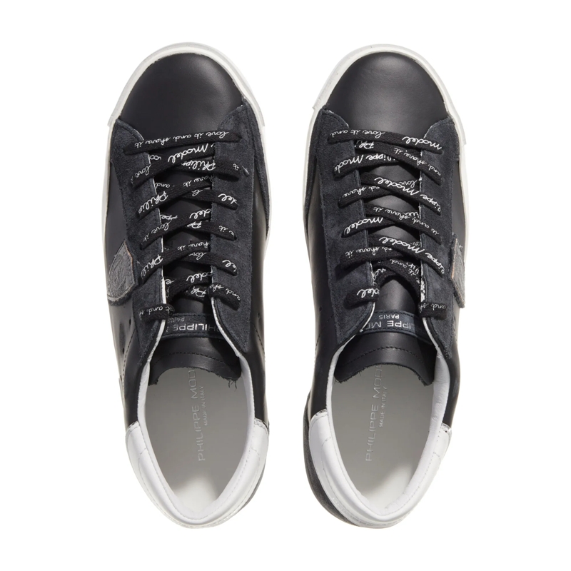 Philippe Model Low-Top-Sneaker Prsx Low Woman Foxy Lamine' Noir Argent(Image 12)