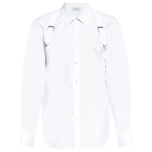 Alexander McQueen Buckle-Detail White Poplin Shirt White 
