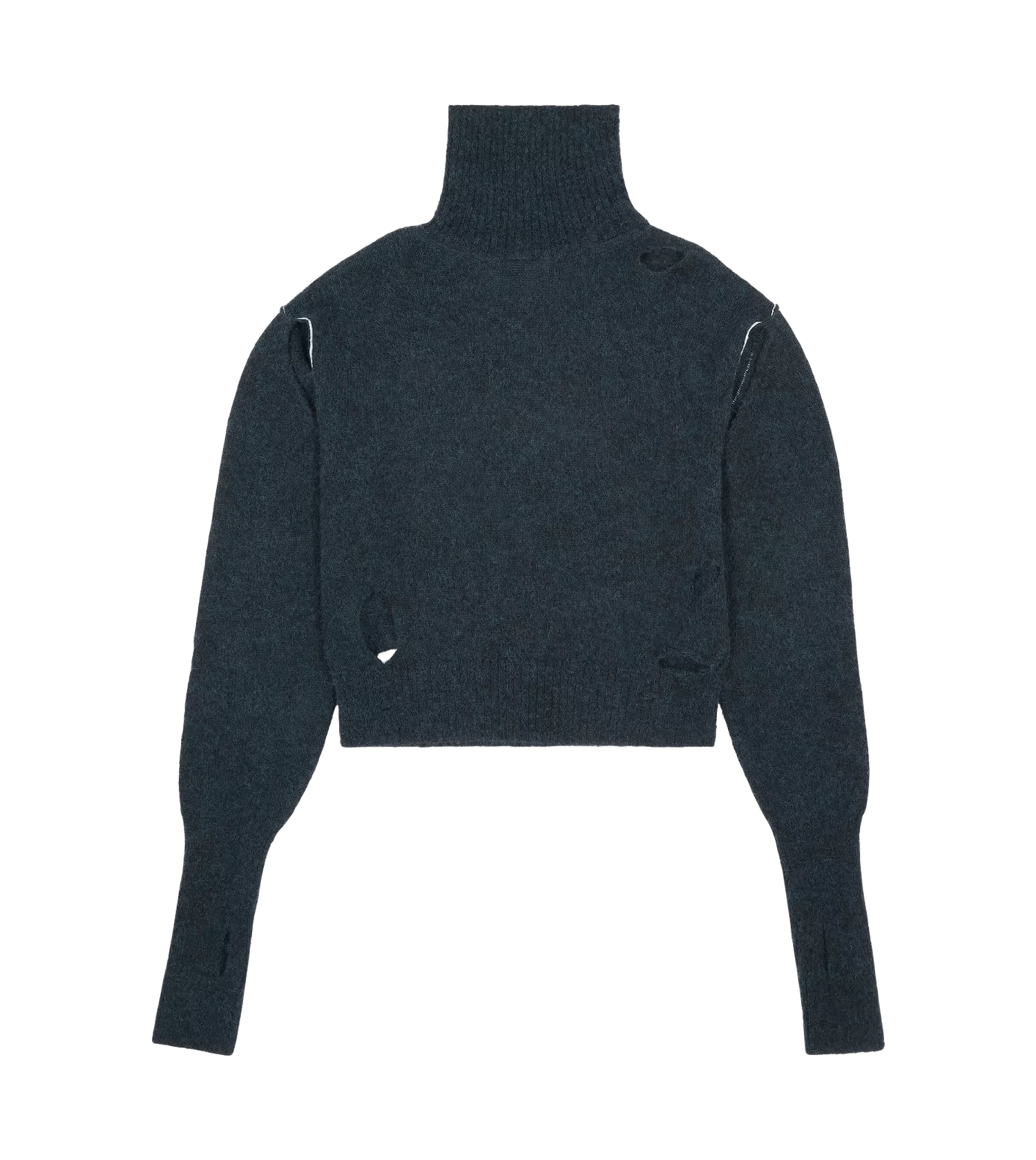 MM6 Maison Margiela - Rollkragenpullover mit Schlitzen - Größe XS - multi