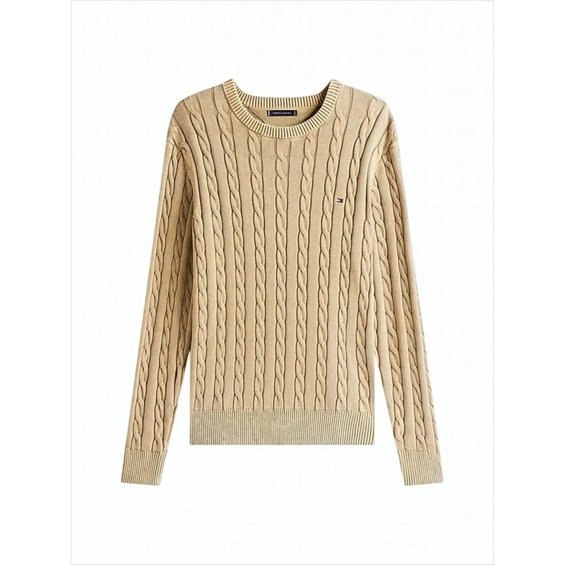 Tommy Hilfiger Pullover Vintage Cable-Knit Sweater With Crewneck White