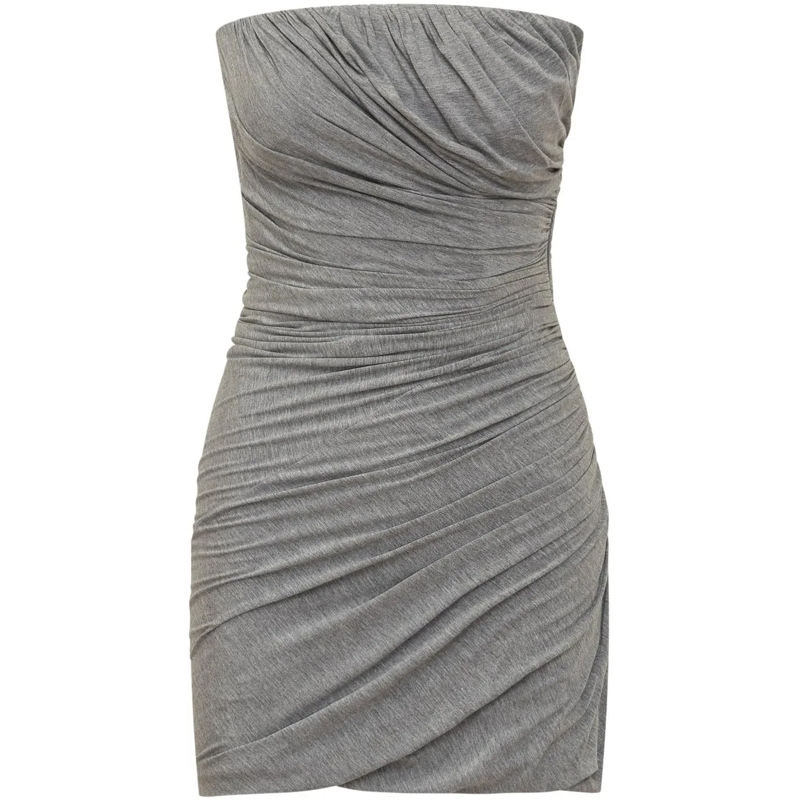 The Attico Minikleid Abito Mini Jersey grau