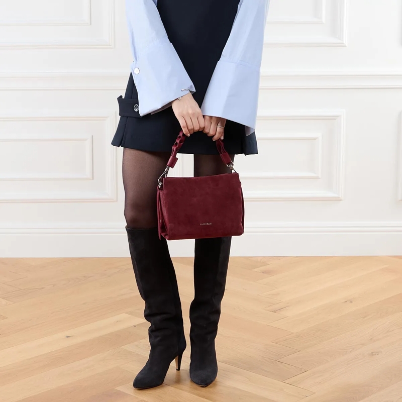 Coccinelle Crossbody Bag Boheme Suede Bimaterial Ribes/Ribes(Image 2)