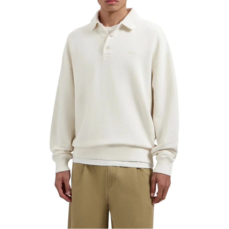 ØLÅF Poloshirt Olaf Signature Oversized Polo Polos Off White M250 weiß(Image 3)