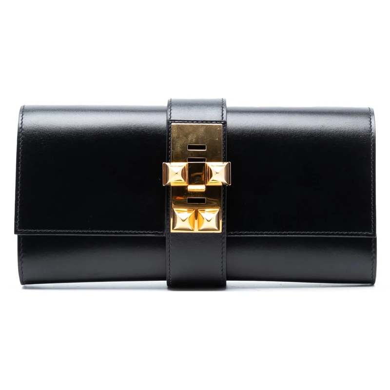 Hermès Clutch Tadelakt Medor Clutch 23 schwarz