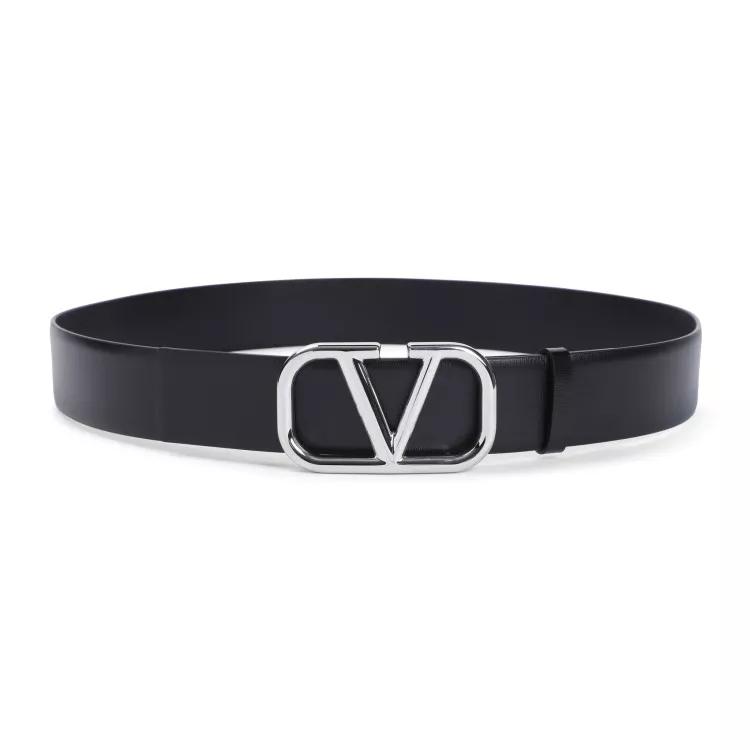 VALENTINO Gürtel - Vlogo Signature Buckled Belt - Gr. 100 - in Schwarz - für Damen