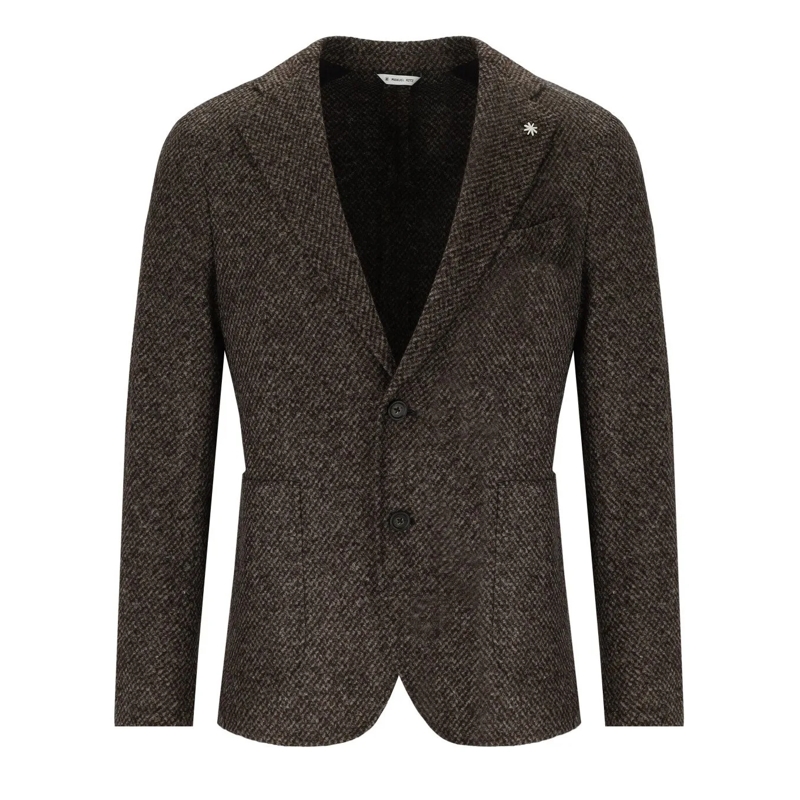 Manuel Ritz  MANUEL RITZ BRAUNE EINREIHIGE JACKE schwarz