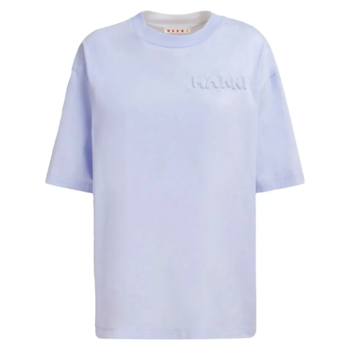 Marni Logo Embossed T-Shirt Blue T-shirts