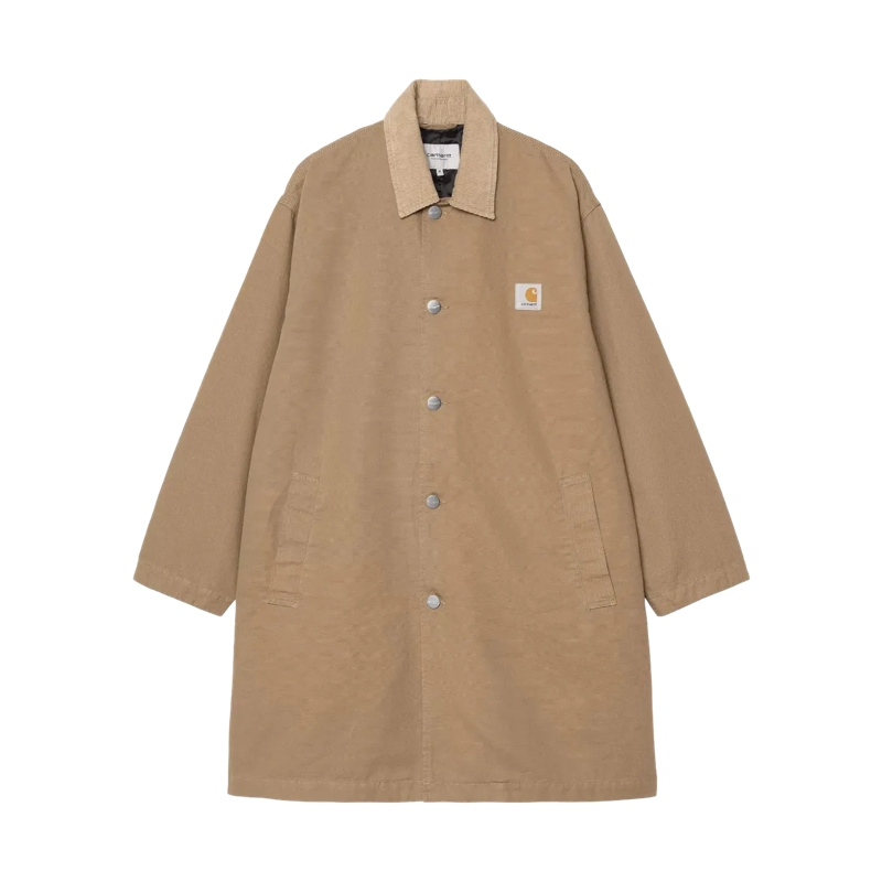Carhartt Wip Manteau de transition Webster Mantel mit Cordkragen Leather / Leather Leather / L