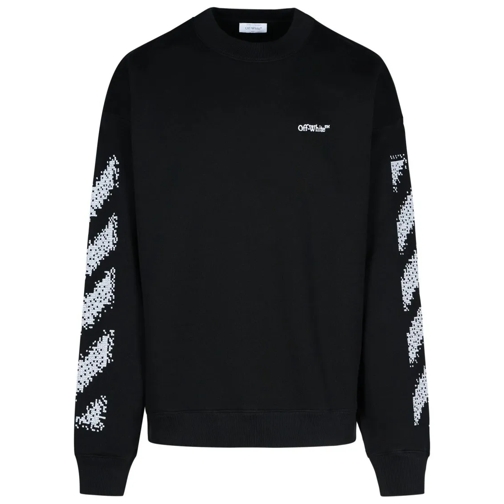 Off-White Pixel Skate' Black Cotton Sweatshirt Black Felpe