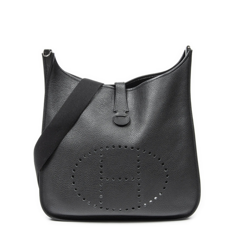 Hermès Crossbody Bag Evelyne II TGM schwarz