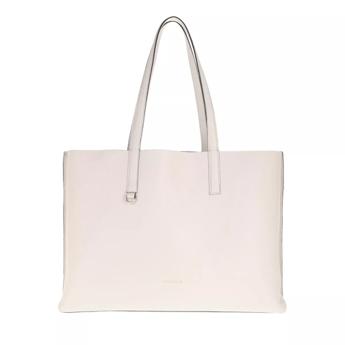 Coccinelle Martinee Shopper Lambskin White/Power Pink Shopping Bag