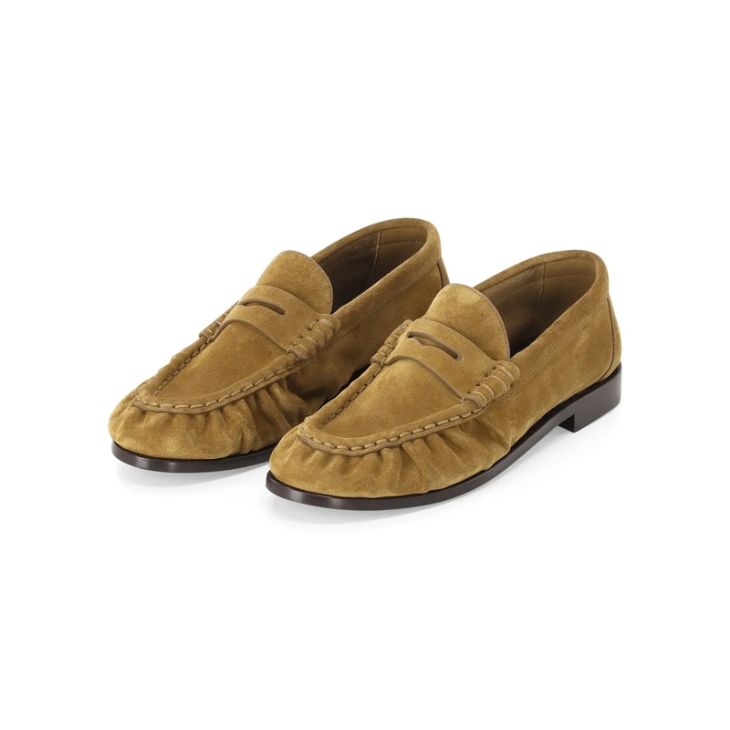 Saint Laurent Schnürschuhe Penny-Loafer aus Leder braun