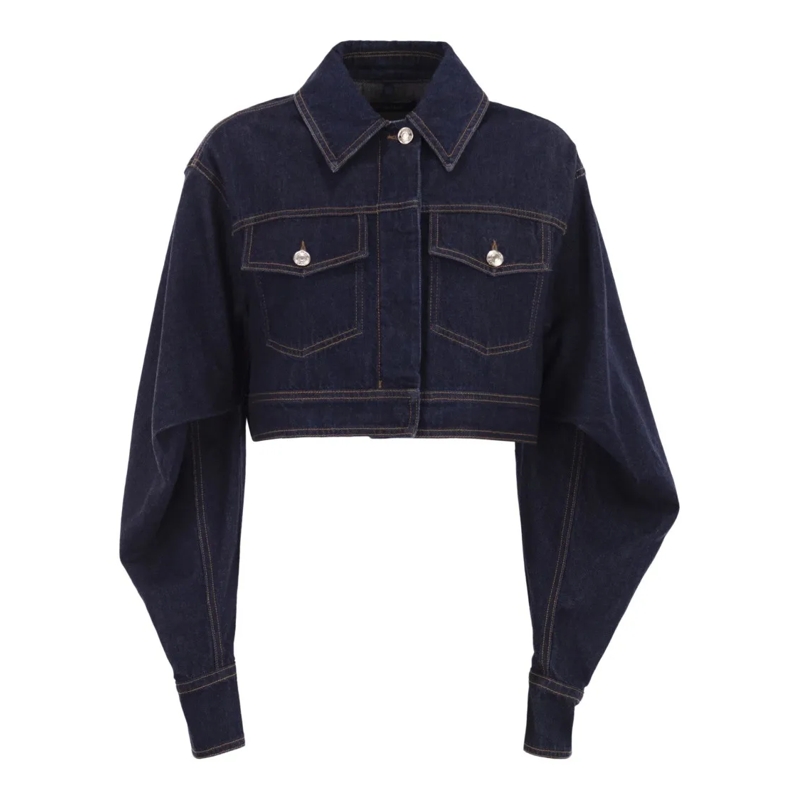 Sportmax Jeansjacke Sir - Boxy Denim Jacket Black