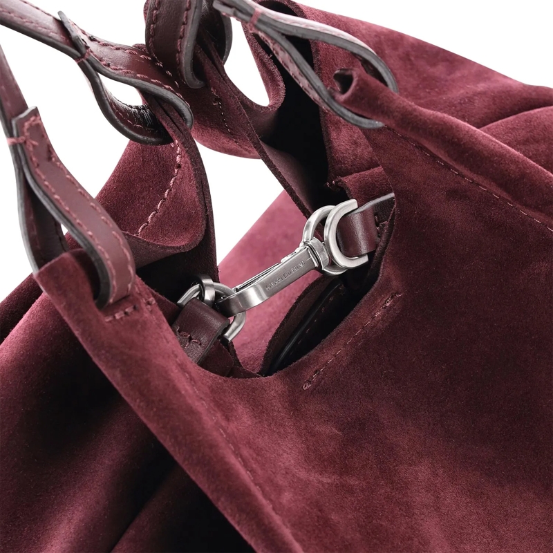 Gianni Chiarini Sac à bandoulière Tasche Dua aus Veloursleder rot(Image 6)