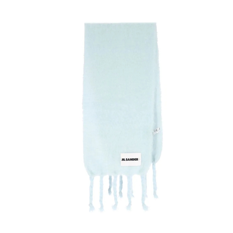 Jil Sander Écharpe légère Mohair And Wool Scarf – Light Blue Blue