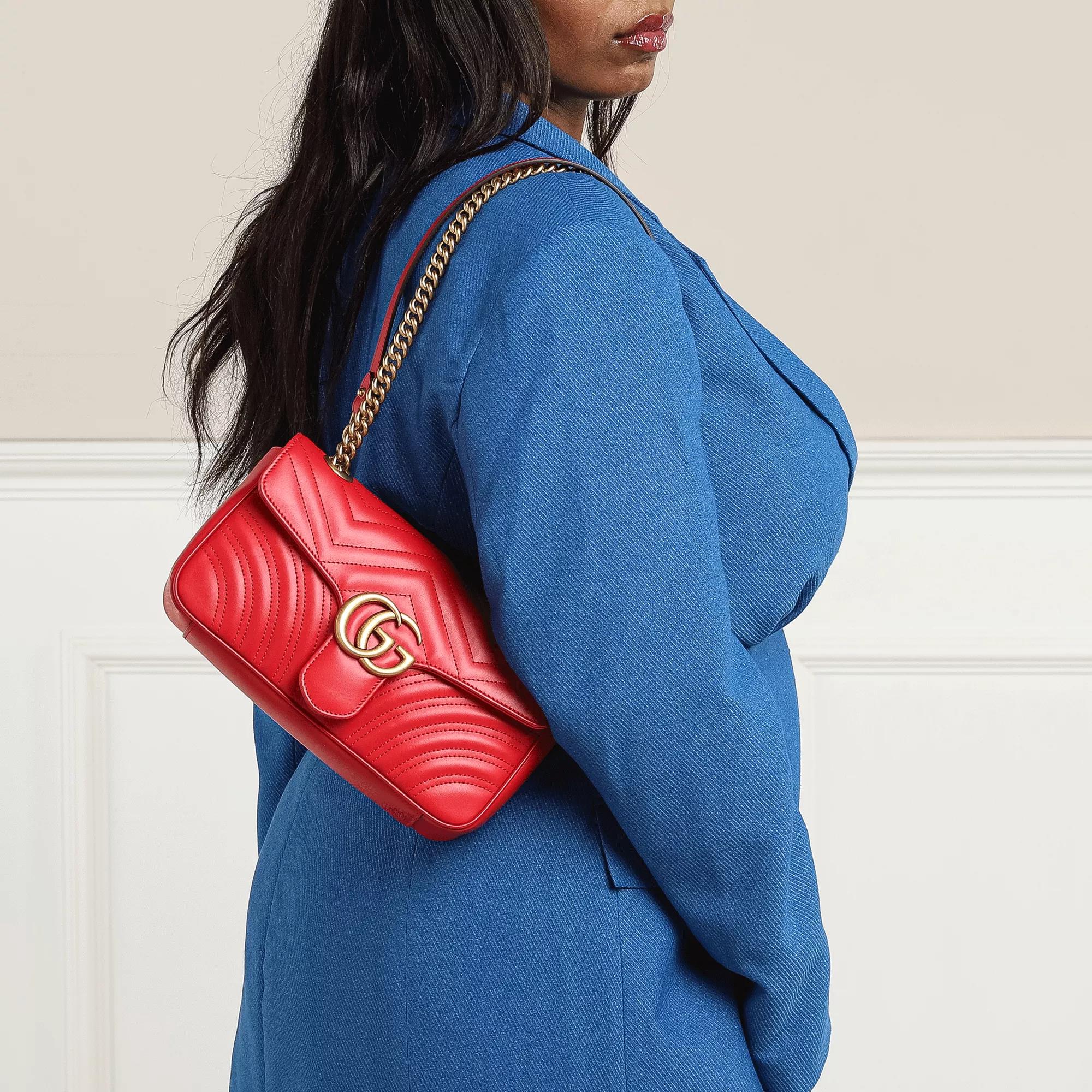 Gucci marmont cheap red bag