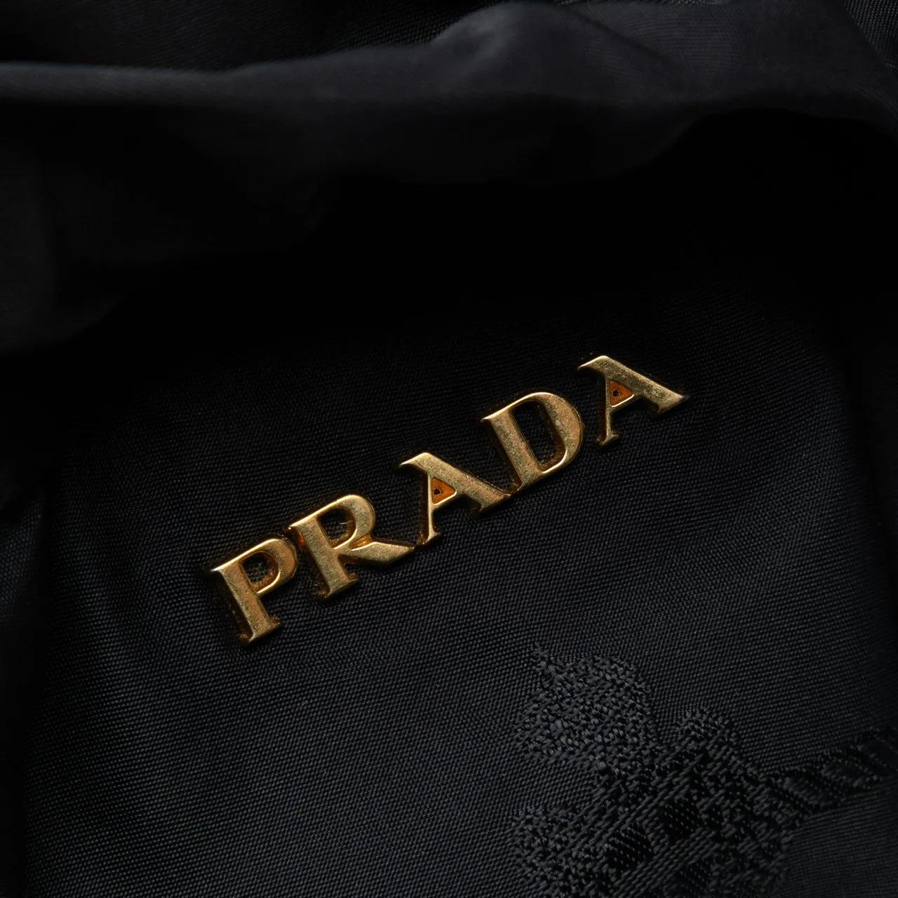 Thumbnail - Prada Shopper - Tessuto Logo Drawstring Tote - Gr. unisize - in Schwarz - für Damen