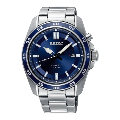 Seiko Digitaluhr Seiko Kinetic Uhr SKA783P1 Silber farbend