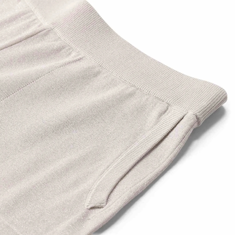 Peserico Pantalons décontractés Glitzernde Stoffhose grau(Image 3)