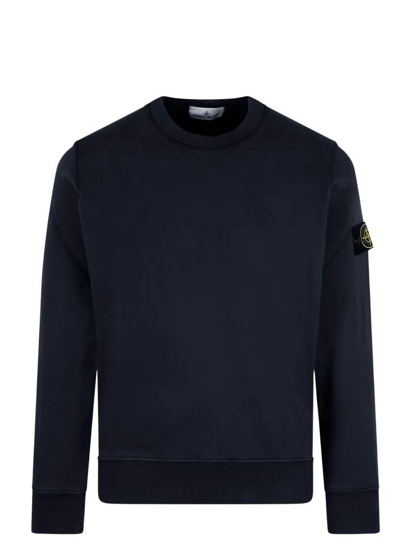 Stone Island - Logo Crewneck Sweatshirt - Größe XL - blau