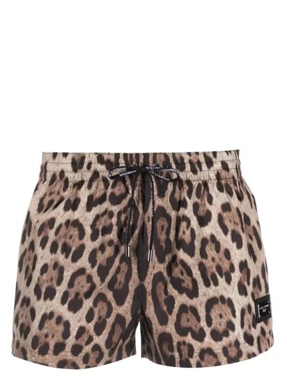 Dolce&Gabbana - Leopard Print Swimsuit - Größe 5 - brown