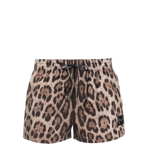 Dolce&Gabbana  Leopard Print Swimsuit Brown