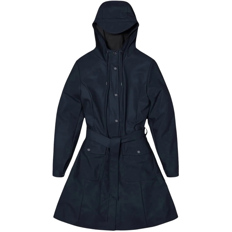 Rains Trenchcoat Curve w trenchcoats donkerblauw blau
