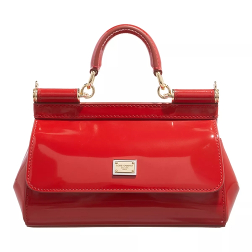 Dolce&Gabbana Small Sicily Bag Leather Red Mini Tas