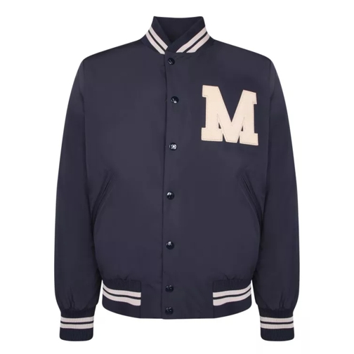 Moncler Ribbed Collar With Striped Details Jacket Blue 