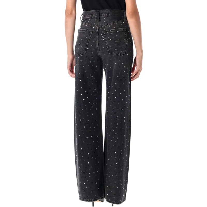 Levi's Jeans Ribcage Crystal Wide Leg Jeans Black