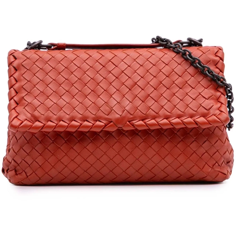 Bottega Veneta Sac à bandoulière Small Nappa Intrecciato Olimpia Shoulder Bag rot