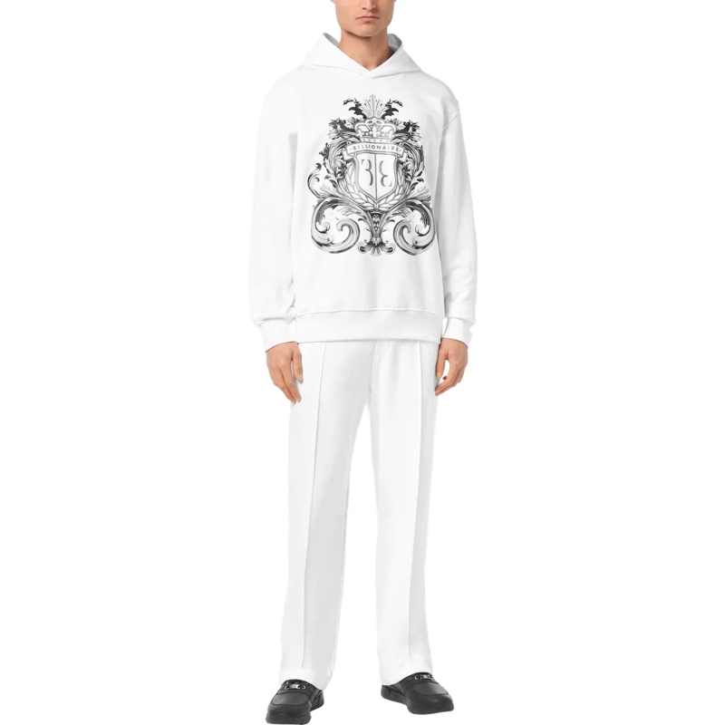 BILLIONAIRE Top Hoodie Baroque weiss(Image 3)