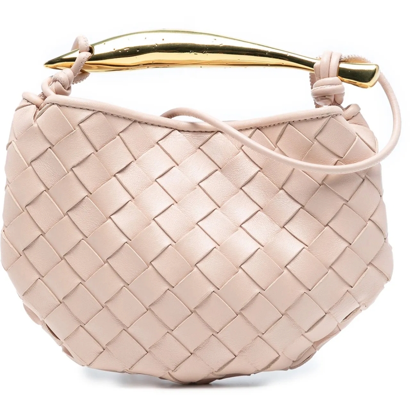 Bottega Veneta Sac à bandoulière Baby Lambskin Intrecciato Sardine rose