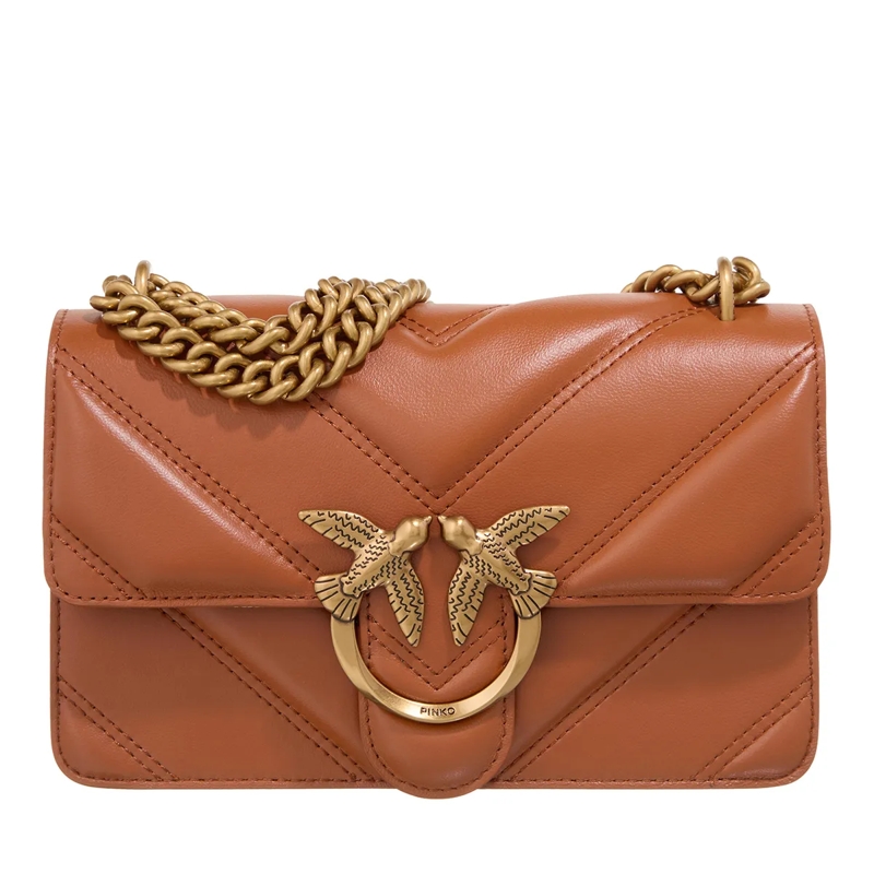 Pinko Crossbody Bag Love Bag Borse Mattone Antique Gold