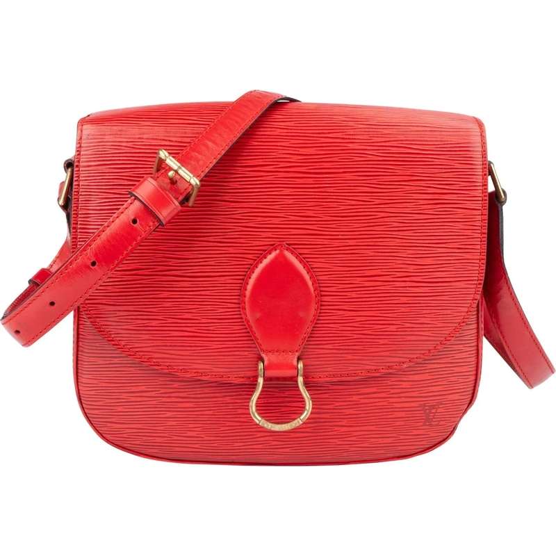 Louis Vuitton Schultertasche Louis Vuitton Rouge Epi Leather Saint Cloud GM Cro rot