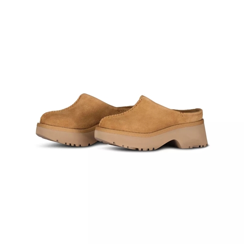 UGG New Heights Clogs aus Veloursleder Braun Slip-ins