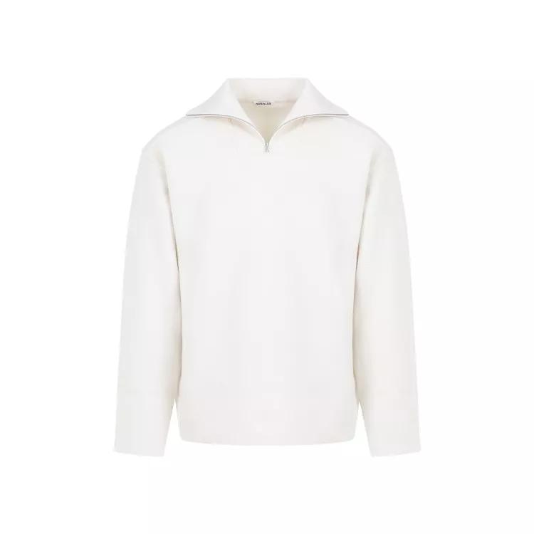 AURALEE - Heavy Milano Ivory White Wool Pullover - Größe 3 - white