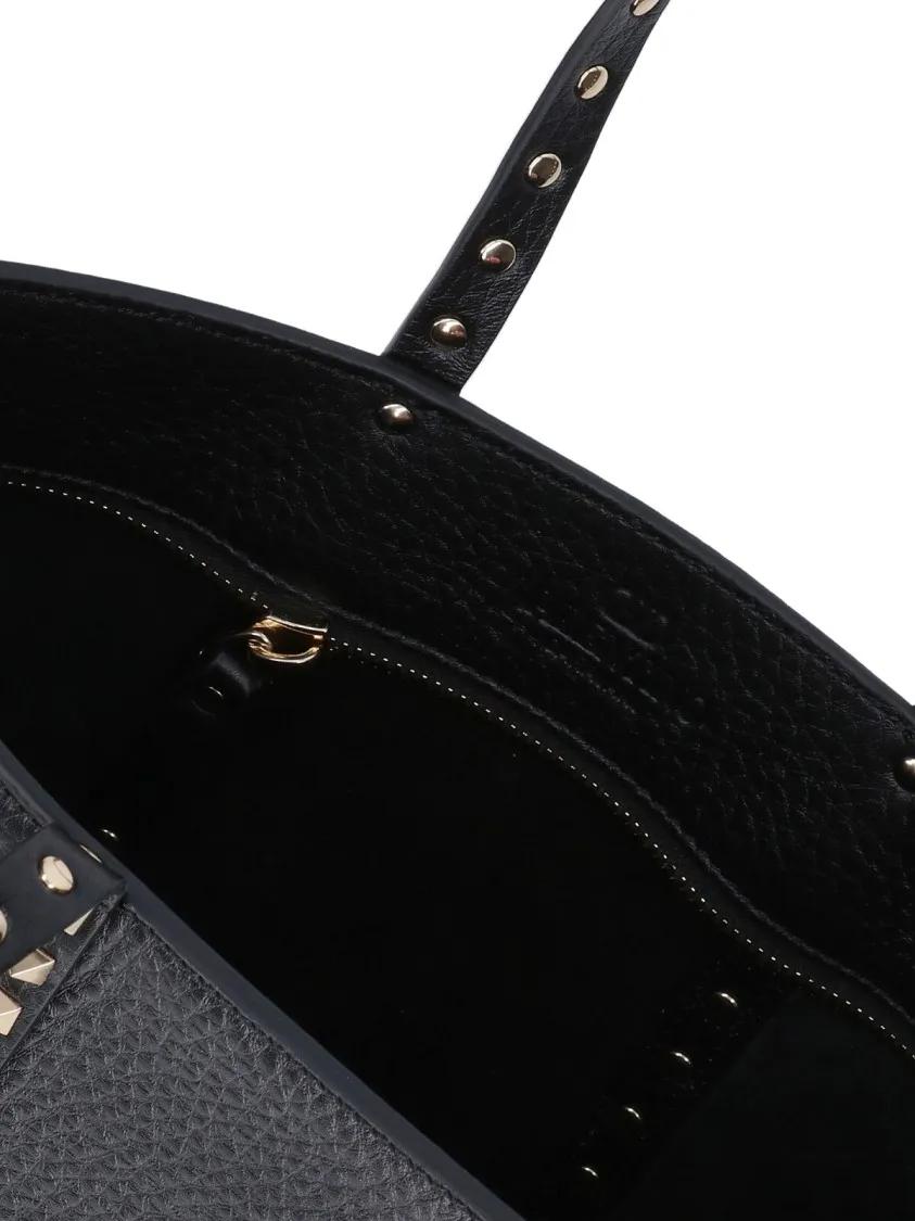 Valentino Garavani Shoppers & Totes Small 'Rockstud' Top Handle Bag – Black in zwart