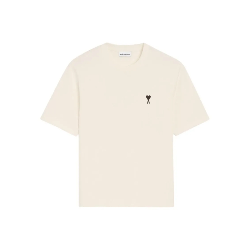 AMI Paris T-Shirt Cream Short-Sleeve T-Shirt Neutrals