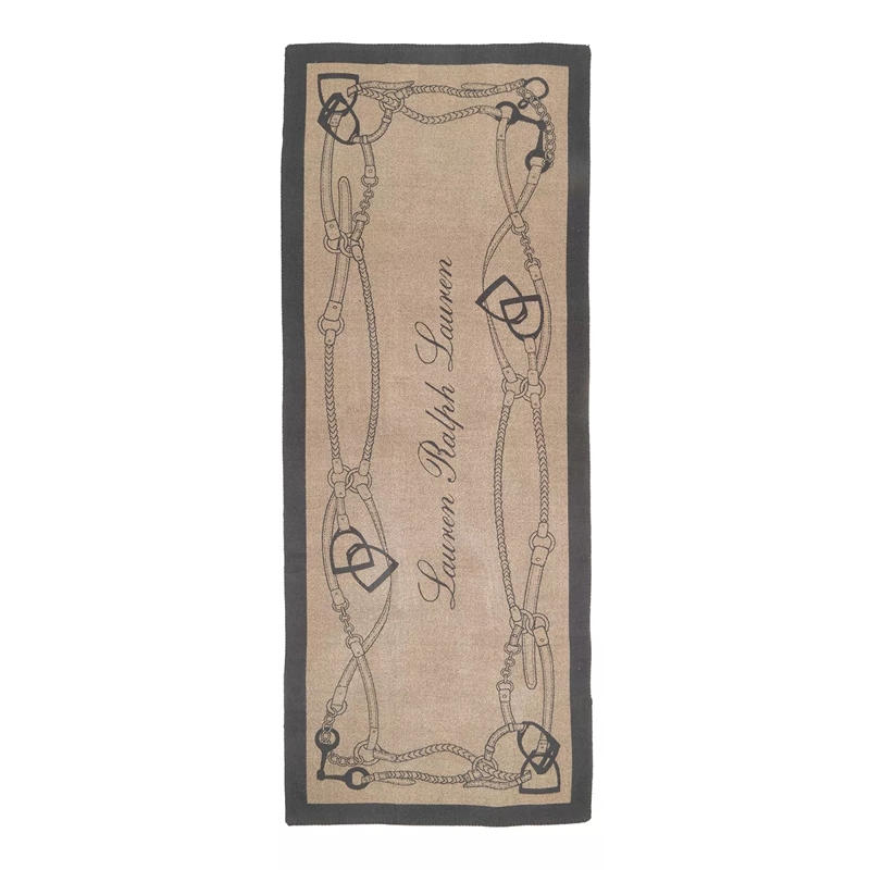 Lauren Ralph Lauren Wollschal Eqstrn Scarf Wrap Black Camel(Image 4)