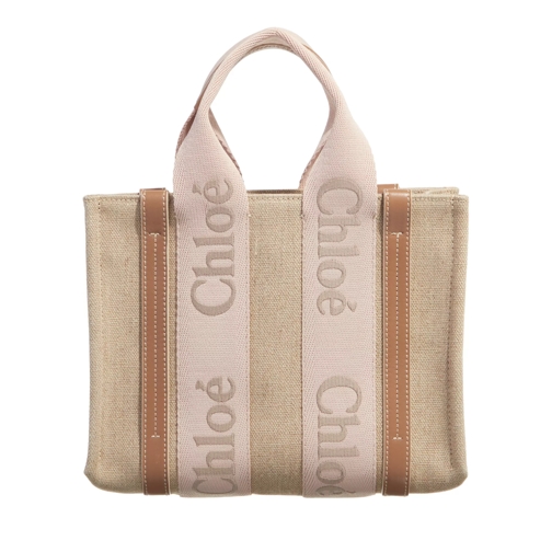 Chloé Woody Tote Bag Blushy Beige Rymlig shoppingväska