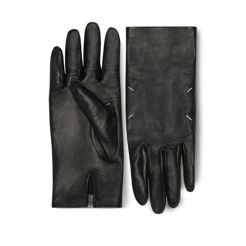 Maison Margiela Gants Leather Gloves Black