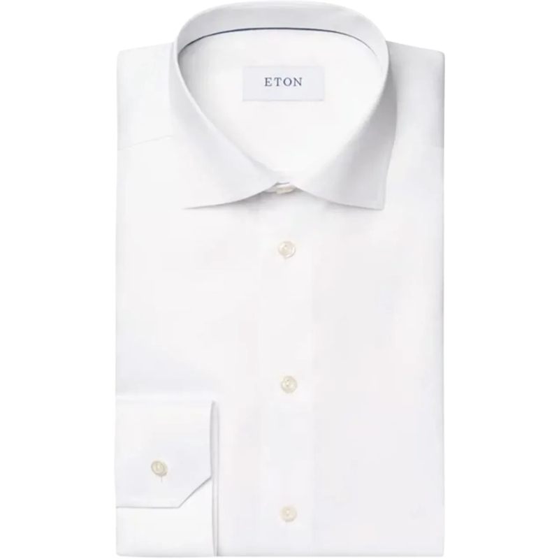 Eton Polohemd Contemporary-Fit Twillhemd Weiß(Image 4)