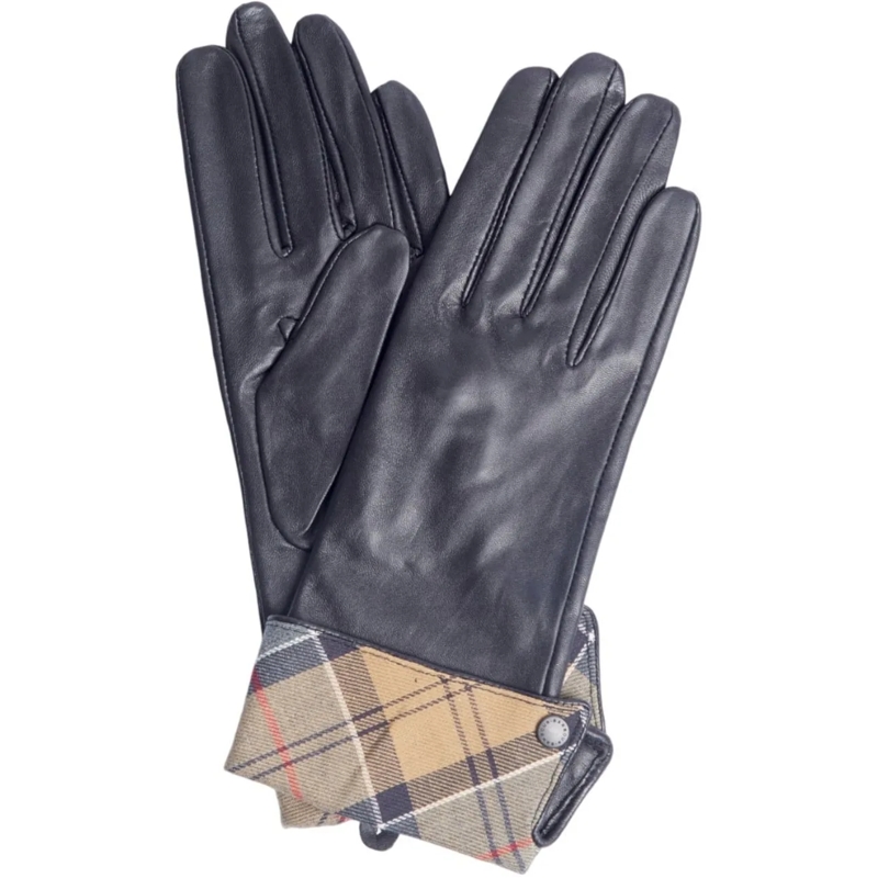Barbour Handschoenen Gloves Blackdress Tartan schwarz