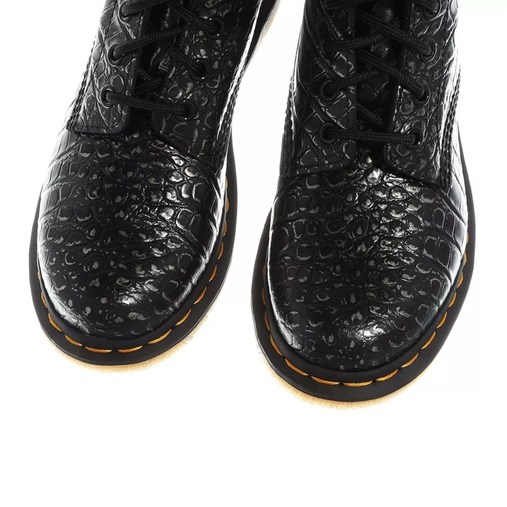 Dr martens croco noir hot sale