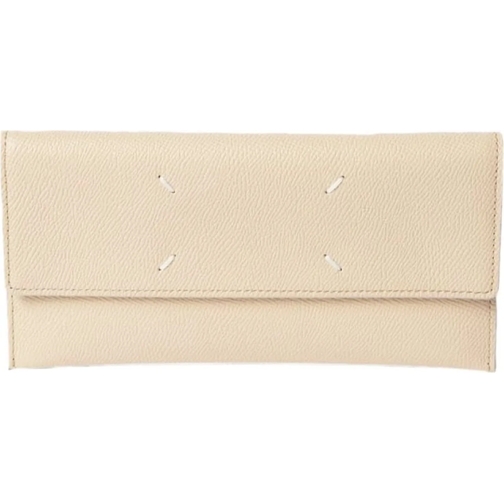 Maison Margiela Portefeuille à rabat Four Stitches Logo Wallet beige