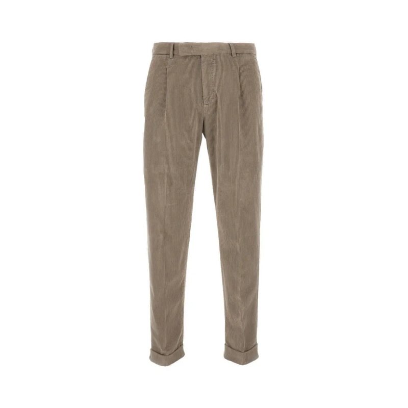 Pt01 Pantalon de costume Wide Ribbed Velvet Trousers Neutrals