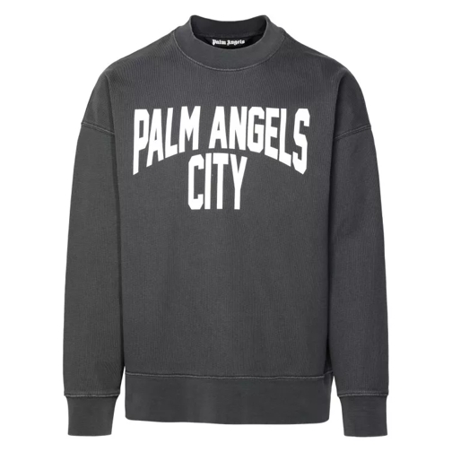 Palm Angels Pa City' Sweatshirt In Delavé Gray Cotton Grey 
